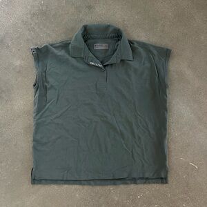 Figs Dark Green Button Down Shirt
